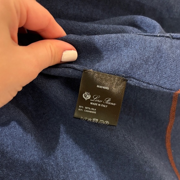 Loro Piana Ryder Cup Navy Zip Up Cashmere & Silk Sweater - Picture 5 of 6